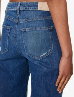 Paige Leenah Flared Wide-leg High-rise Stretch-denim Jeans -Ted Bakee Clothing Shop R04153203 WHATEVERDISTRESSED ALT05