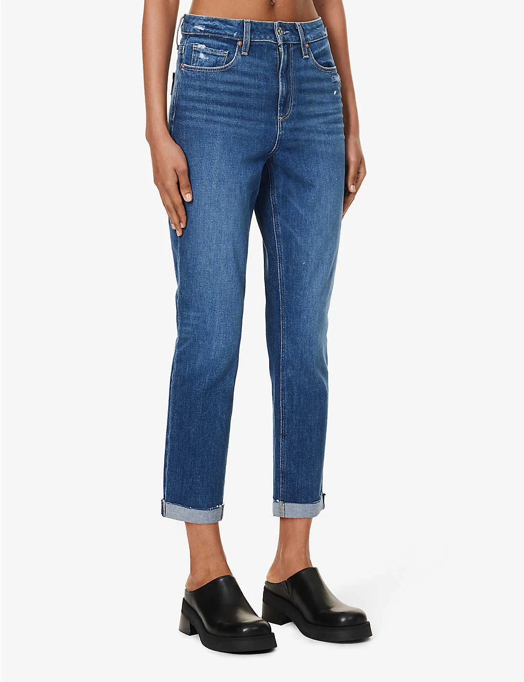 Paige Brigitte Cropped-ankle High-rise Straight-leg Stretch-denim Jeans 3 Paige Brigitte Cropped-ankle High-rise Straight-leg Stretch-denim Jeans - Image 3