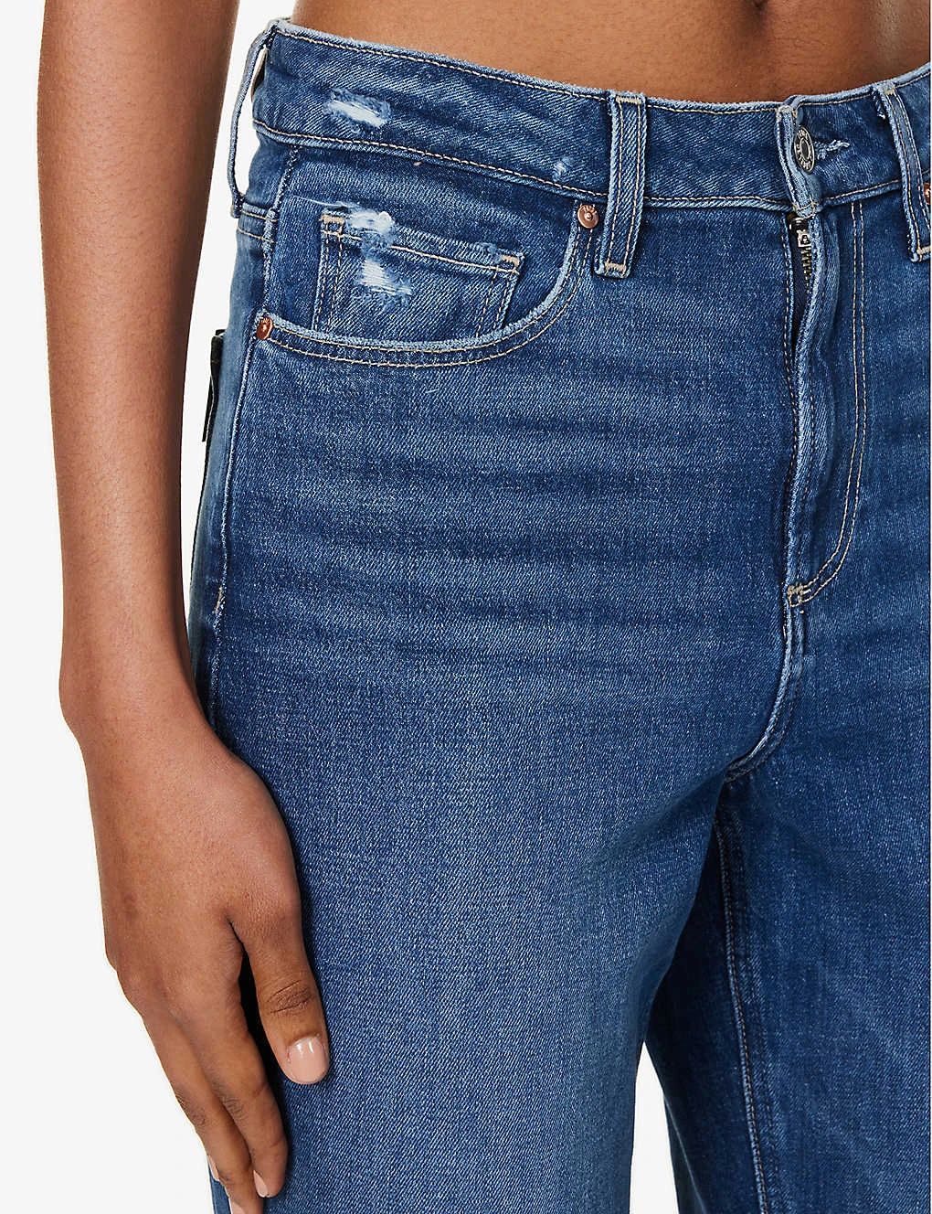 Paige Brigitte Cropped-ankle High-rise Straight-leg Stretch-denim Jeans 5 Paige Brigitte Cropped-ankle High-rise Straight-leg Stretch-denim Jeans - Image 5