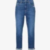 Paige Brigitte Cropped-ankle High-rise Straight-leg Stretch-denim Jeans