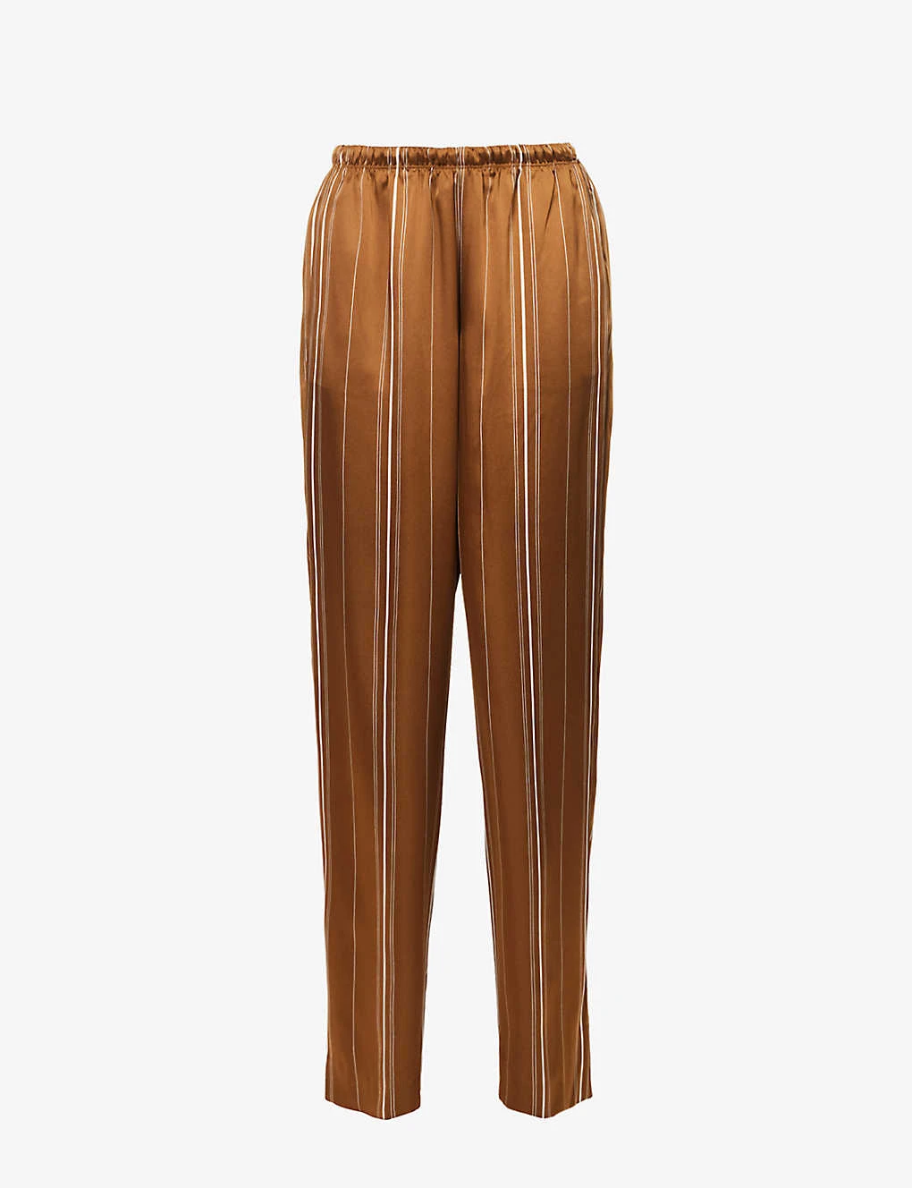 Vince Stripe Straight-leg High-rise Satin Trousers 1 Vince Stripe Straight-leg High-rise Satin Trousers