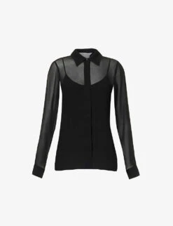 Max Mara Manche Sheer Regular-fit Silk Shirt