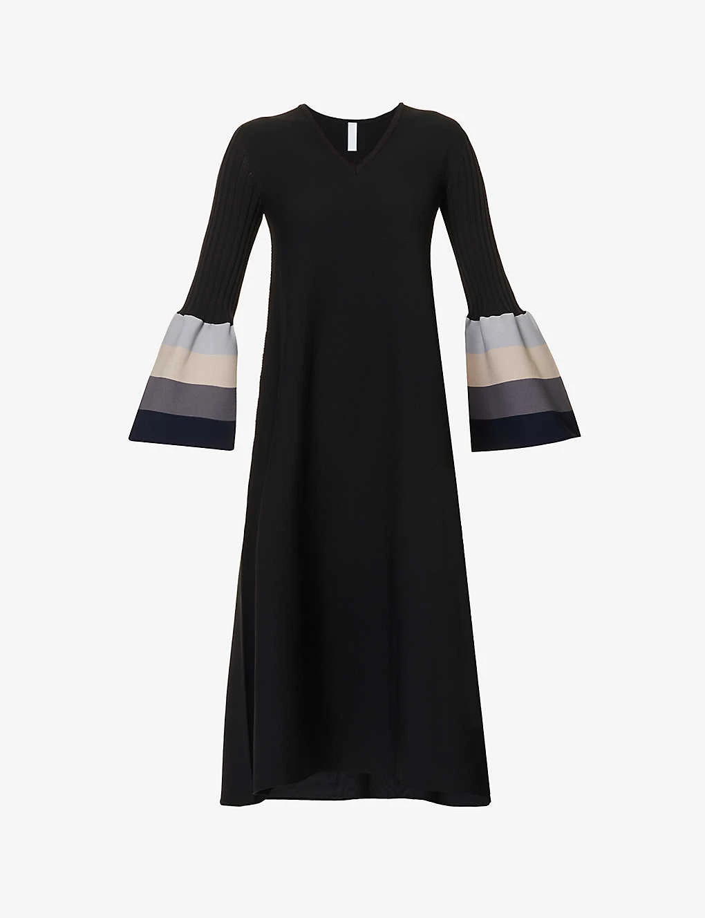 Pottery Flared-hem Recycled-polyester Knitted Midi Dress 1 Pottery Flared-hem Recycled-polyester Knitted Midi Dress