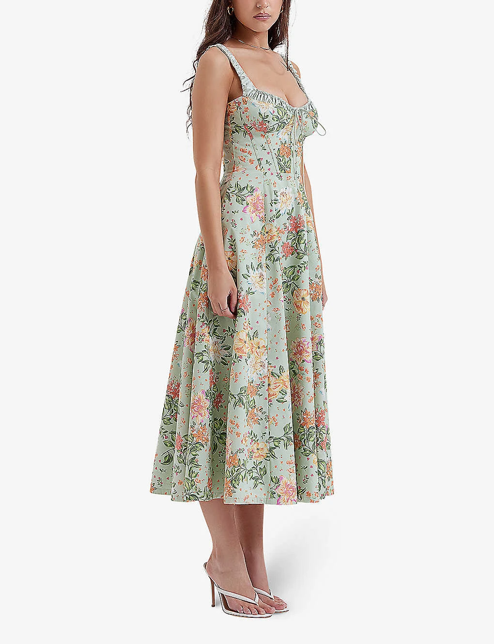 Sabrina Floral-print Cotton-blend Midi Dress 2 Sabrina Floral-print Cotton-blend Midi Dress - Image 2