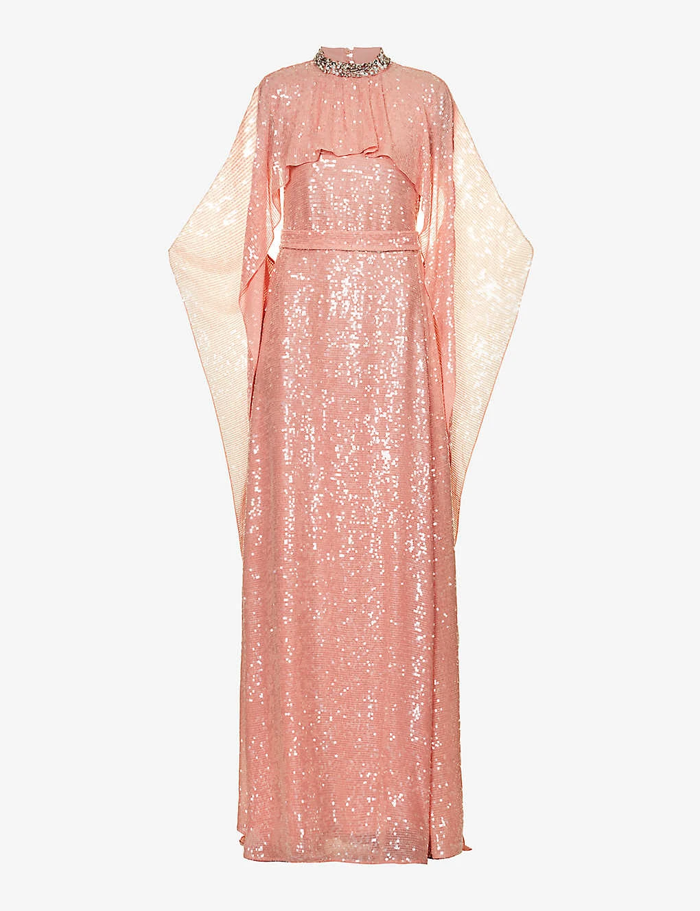 Erdem Rhinestone-embellished Flared-hem Woven Maxi Dress 1 Erdem Rhinestone-embellished Flared-hem Woven Maxi Dress