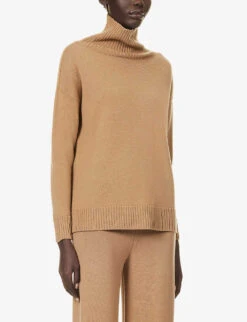 Max Mara Nuble Turtleneck Wool Knitted Jumper -Ted Bakee Clothing Shop R04161474 CAMEL ALT02