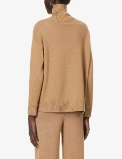 Max Mara Nuble Turtleneck Wool Knitted Jumper -Ted Bakee Clothing Shop R04161474 CAMEL ALT03