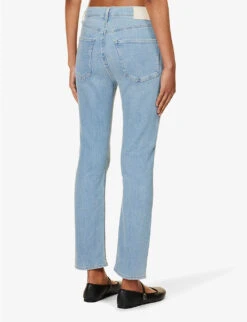 CITIZENS OF HUMANITY Jolene Whiskered High-rise Slim-leg Stretch-denim Jeans -Ted Bakee Clothing Shop R04164580 PIXIE ALT03