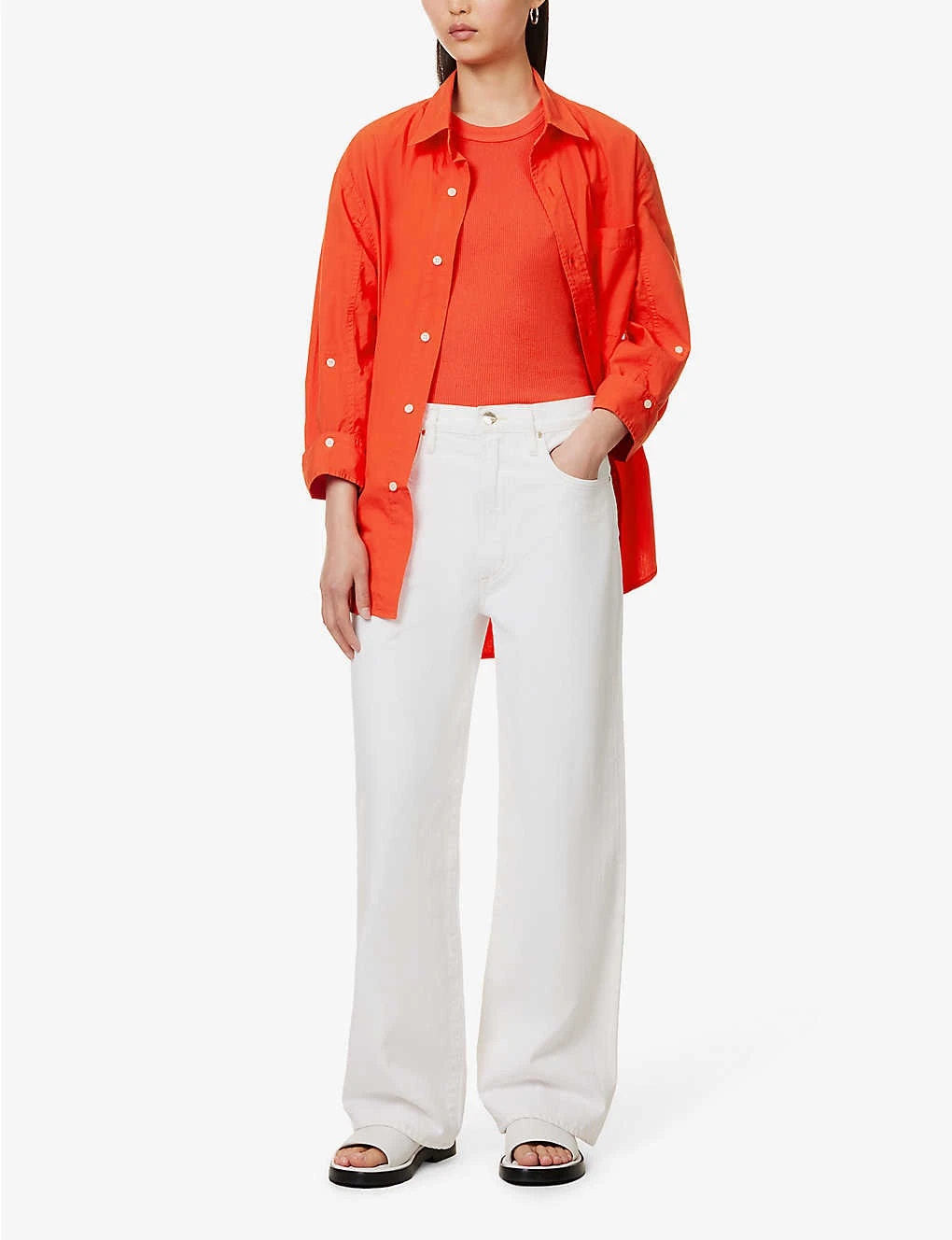 CITIZENS OF HUMANITY Isabel Sleeveless Organic-cotton Blend Top 2 CITIZENS OF HUMANITY Isabel Sleeveless Organic-cotton Blend Top - Image 2