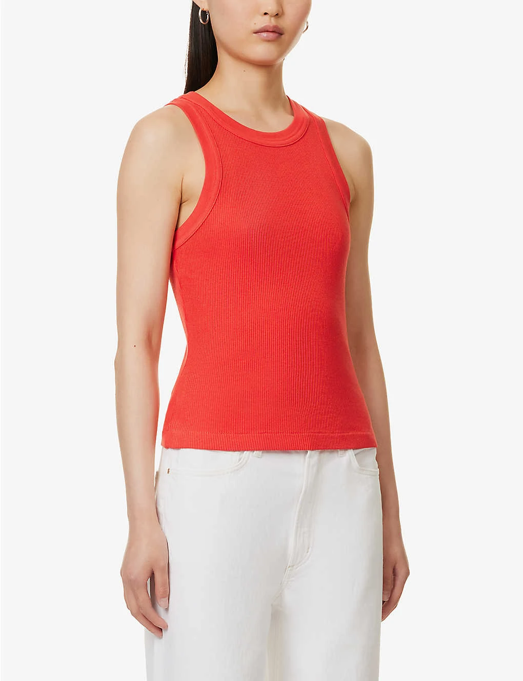 CITIZENS OF HUMANITY Isabel Sleeveless Organic-cotton Blend Top 3 CITIZENS OF HUMANITY Isabel Sleeveless Organic-cotton Blend Top - Image 3