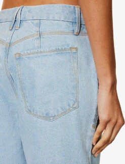 GOOD AMERICAN Good '90s Straight-leg Mi-rise Denim-blend Jeans -Ted Bakee Clothing Shop R04166600 INDIGO498 ALT06