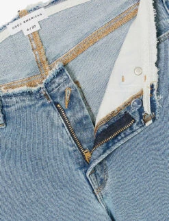 GOOD AMERICAN Good Legs Flared Low-rise Stretch-denim Jeans -Ted Bakee Clothing Shop R04166603 INDIGO492 ALT07