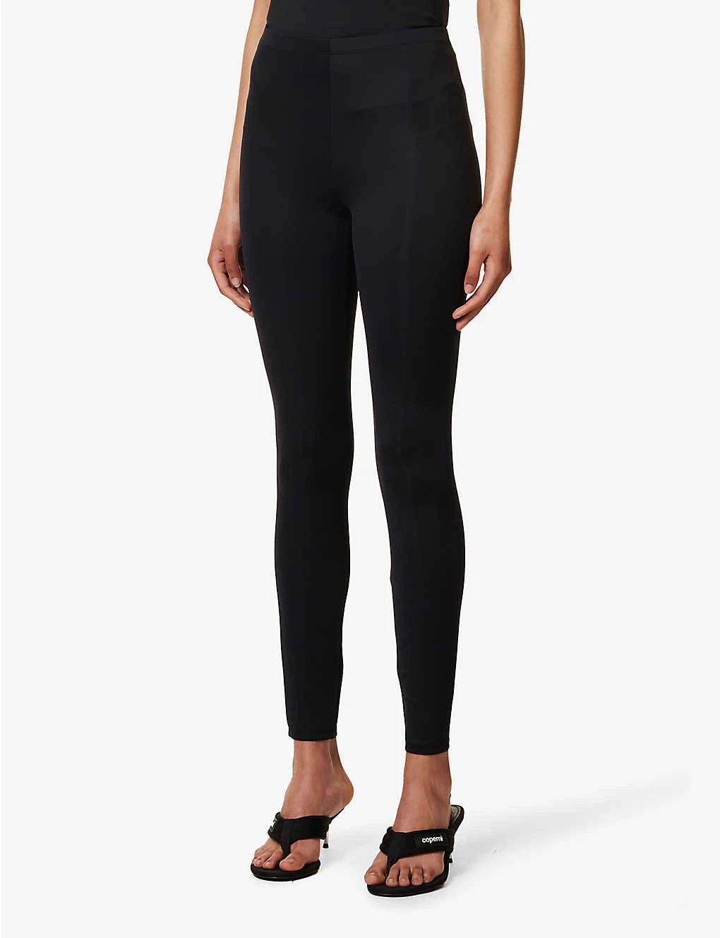 GOOD AMERICAN Scuba Tapered-leg High-rise Stretch-woven Leggings 3 GOOD AMERICAN Scuba Tapered-leg High-rise Stretch-woven Leggings - Image 3