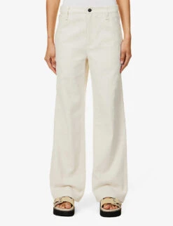 Rag & Bone Baggy Dre Straight-leg Low Rise Jeans 8 Rag & Bone Baggy Dre Straight-leg Low Rise Jeans -Ted Bakee Clothing Shop R04166662 ECRU ALT02