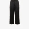 Monza Wide-leg Mid-rise Satin Trousers