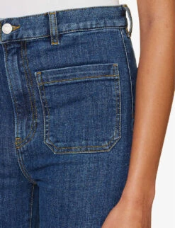 St Monica Flared High-rise Organic Denim-blend Jeans -Ted Bakee Clothing Shop R04167930 VINTAGE95 ALT04