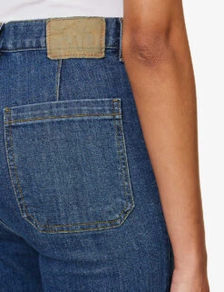 St Monica Flared High-rise Organic Denim-blend Jeans -Ted Bakee Clothing Shop R04167930 VINTAGE95 ALT05