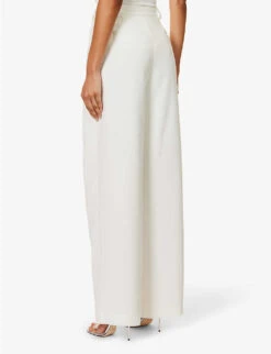 Rossi High-rise Wide-leg Relaxed-fit Woven Trousers -Ted Bakee Clothing Shop R04171073 WHITE ALT03