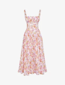 Tatiana Floral-print Cotton-blend Midi Dress
