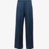 Jil Sander Split-hem Elasticated-waist Wide-leg Mid-rise Woven Trousers