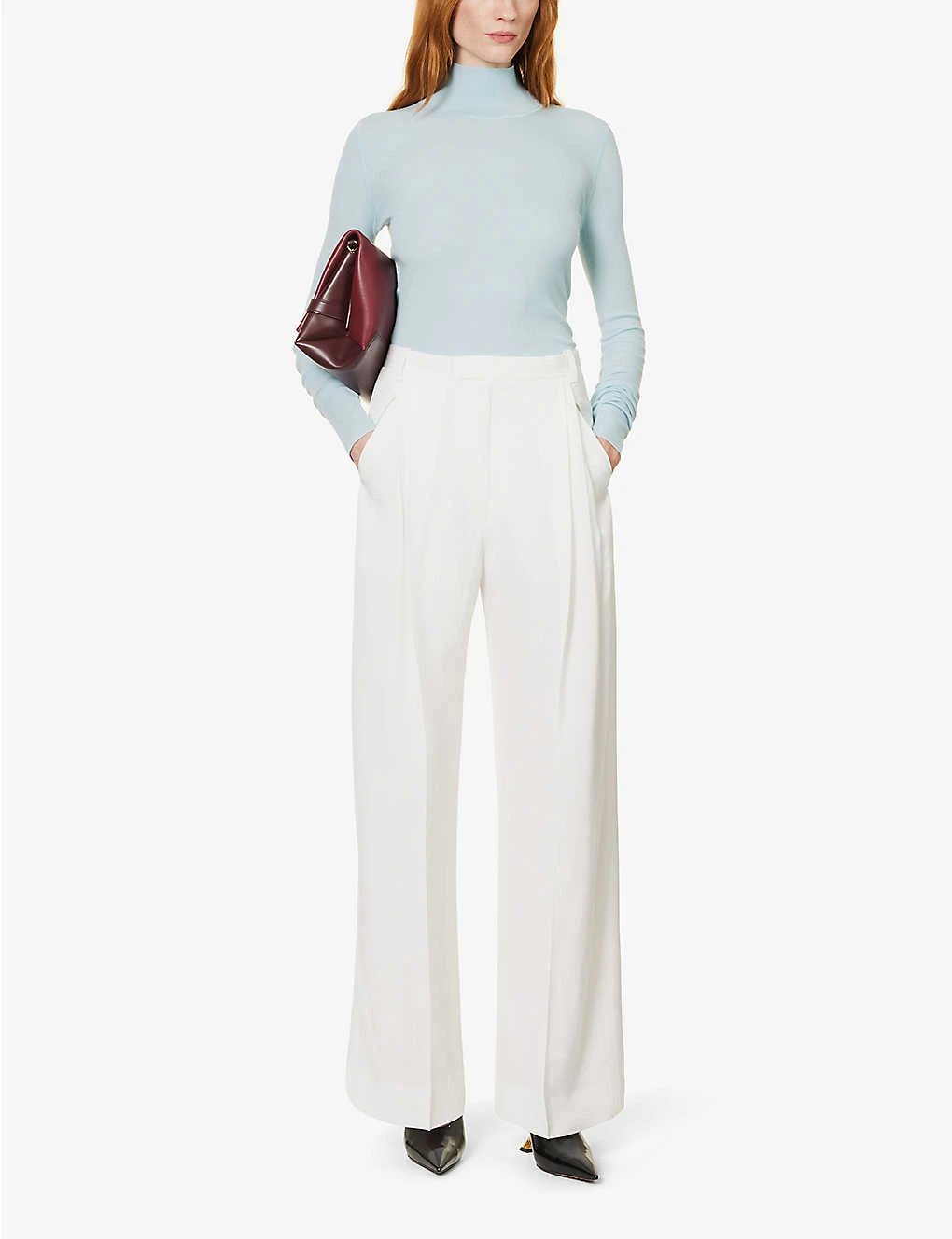 Victoria Beckham Mid-rise Wide-leg Woven Trousers 2 Victoria Beckham Mid-rise Wide-leg Woven Trousers - Image 2