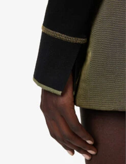 Dion Lee Shrunken Cut-out Cropped Cotton Top -Ted Bakee Clothing Shop R04181836 BLACK ALT05