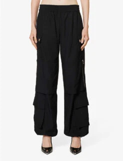 Dion Lee Pocket-embellished Straight-leg Mid-rise Recycled-polyester Trousers 8 Dion Lee Pocket-embellished Straight-leg Mid-rise Recycled-polyester Trousers -Ted Bakee Clothing Shop R04181837 BLACK ALT02