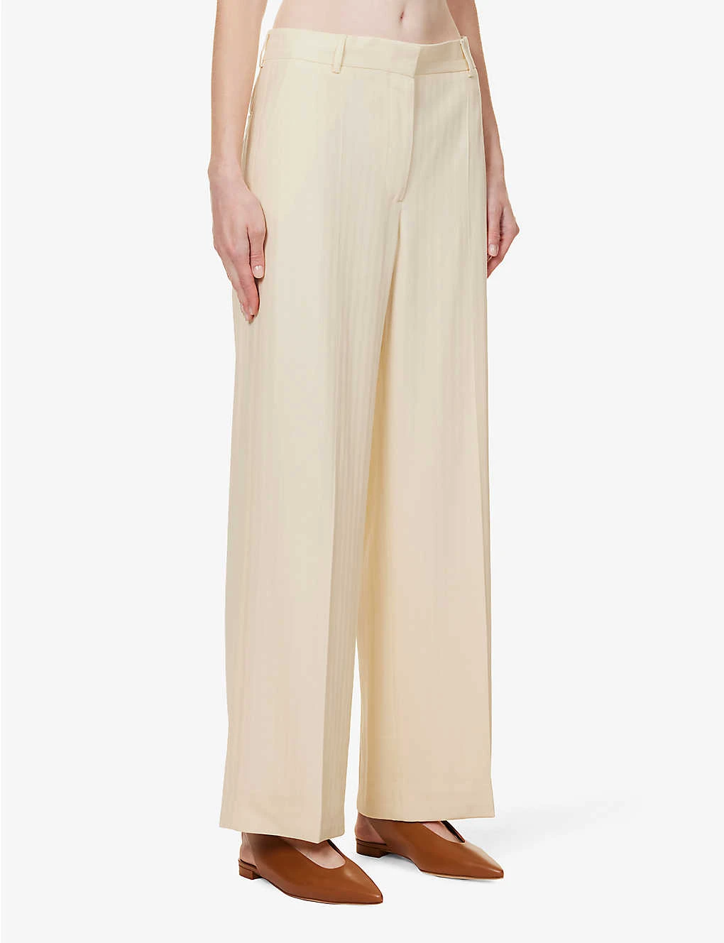 Toteme Straight-leg Mid-rise Wool-blend Trousers 3 Toteme Straight-leg Mid-rise Wool-blend Trousers - Image 3