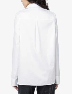 Zadig & Voltaire Thebe Wing-embroidery Cotton Shirt -Ted Bakee Clothing Shop R04183647 JUDO ALT03