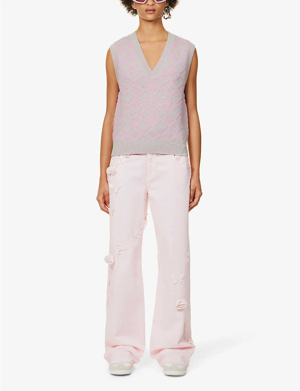 Acne Studios Konny V-neck Cotton And Wool-blend Vest 2 Acne Studios Konny V-neck Cotton And Wool-blend Vest - Image 2