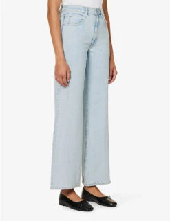 Grace Contrast-stitch Wide-leg Mid-rise Jeans -Ted Bakee Clothing Shop R04186796 HIGHANDDRY ALT02