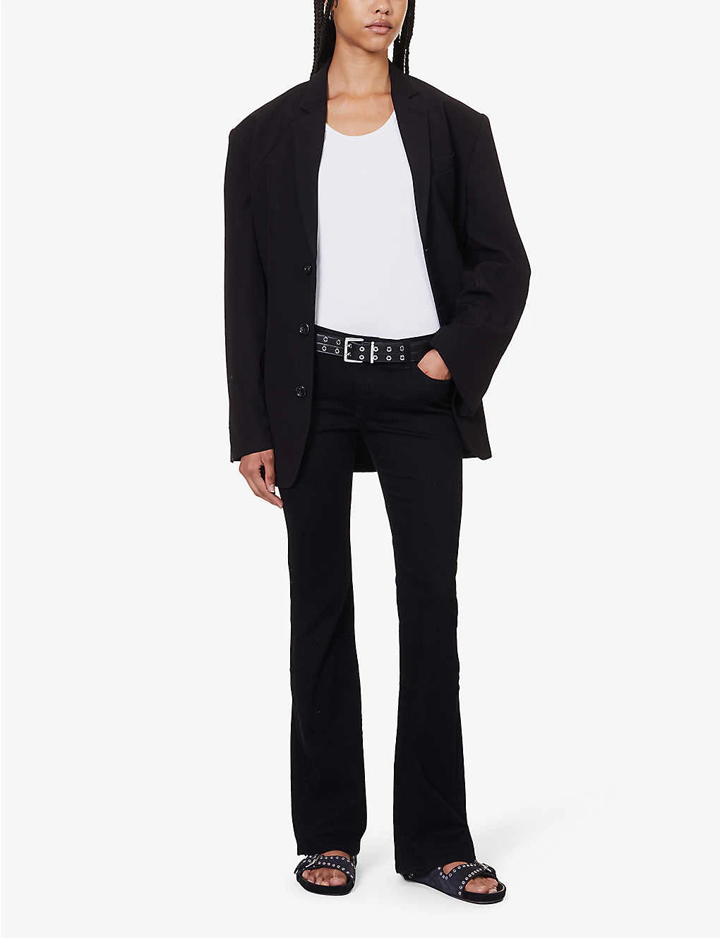 The Legging Flared-leg Low-rise Denim-blend Jeans 2 The Legging Flared-leg Low-rise Denim-blend Jeans - Image 2