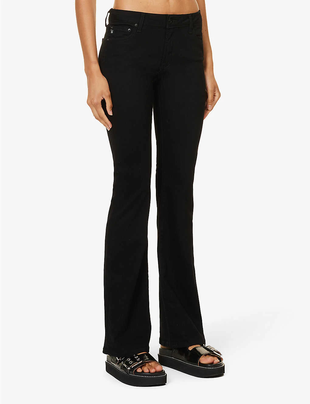 The Legging Flared-leg Low-rise Denim-blend Jeans 3 The Legging Flared-leg Low-rise Denim-blend Jeans - Image 3