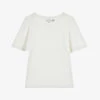 Ted Baker Hallenn Ruffle-sleeve Regular-fit Cotton-linen Blend T-shirt