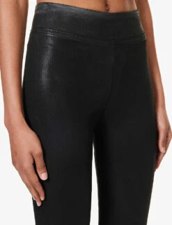 FRAME The Jetset Flared High-rise Stretch-denim Jeans -Ted Bakee Clothing Shop R04187453 NOIRCOATED ALT04