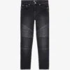 THE KOOPLES Slim-fit Jacron-embossed Stretch-denim Jeans