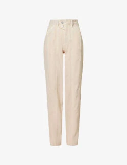 Isabel Marant Etoile Vimala Straight-leg Mid-rise Cotton Trousers