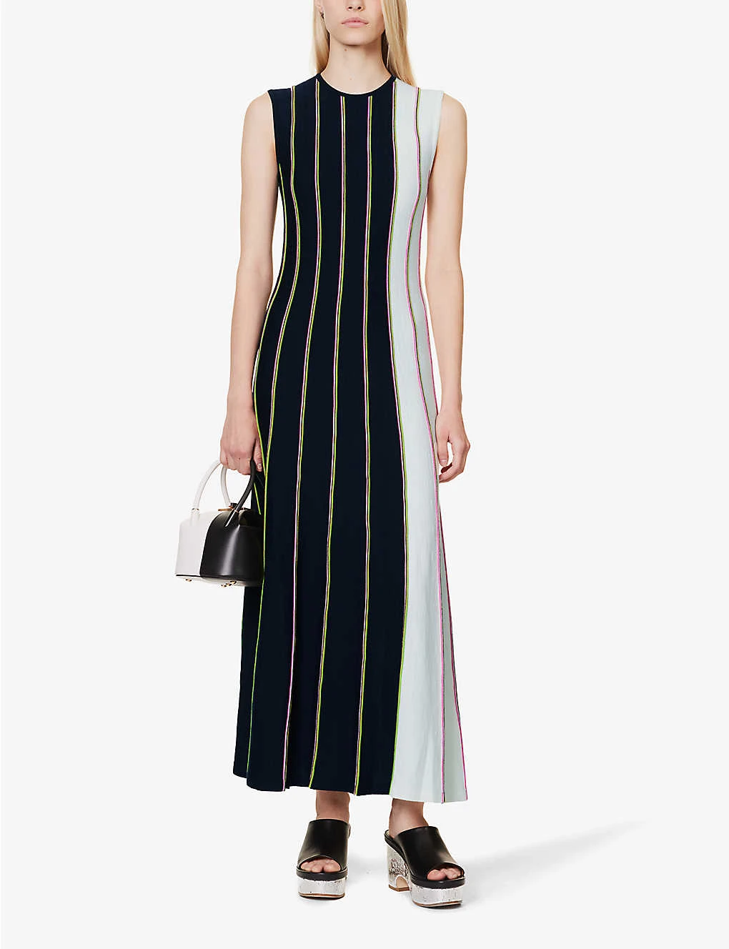 Daan Striped Wool Midi Dress 2 Daan Striped Wool Midi Dress - Image 2