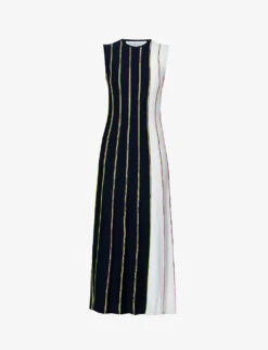 Daan Striped Wool Midi Dress