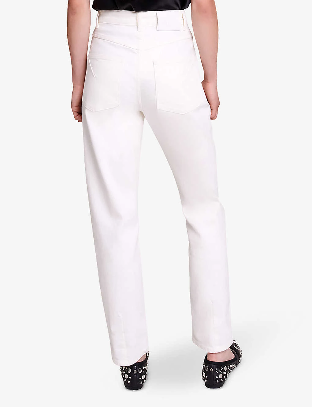 Maje Popop Straight-leg Stretch-denim Jeans 4 Maje Popop Straight-leg Stretch-denim Jeans - Image 4