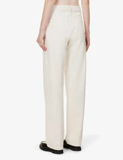 RE/DONE Brand-patch Straight-leg Mid-rise Jeans -Ted Bakee Clothing Shop R04192452 VINTAGEWHITE ALT03