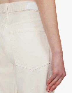 RE/DONE Brand-patch Straight-leg Mid-rise Jeans -Ted Bakee Clothing Shop R04192452 VINTAGEWHITE ALT05