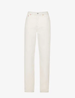 RE/DONE Brand-patch Straight-leg Mid-rise Jeans