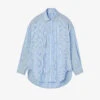 Sandro Janeiro Rhinestone-embellished Relaxed-fit Cotton Shirt