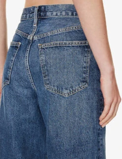 AGOLDE Dame Wide-leg High-rise Organic Denim Jeans -Ted Bakee Clothing Shop R04200437 CONTROLDKIND ALT06