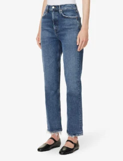 AGOLDE Stovepipe High-rise Stretch-organic-cotton And Rayon Blend Denim Jeans -Ted Bakee Clothing Shop R04200438 CAPTIVATE ALT02