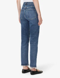 AGOLDE Stovepipe High-rise Stretch-organic-cotton And Rayon Blend Denim Jeans -Ted Bakee Clothing Shop R04200438 CAPTIVATE ALT03