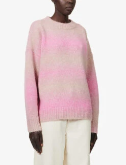 Rag & Bone Holly Striped Knitted Jumper -Ted Bakee Clothing Shop R04201904 PINKMULTI ALT02