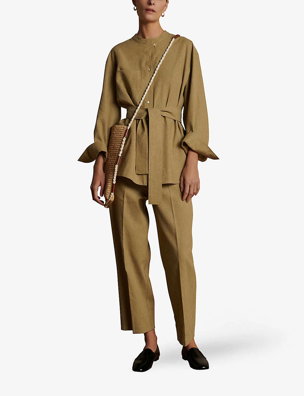 Soeur Sarajevo Straight-leg High-rise Cotton And Linen-blend Trousers 2 Soeur Sarajevo Straight-leg High-rise Cotton And Linen-blend Trousers - Image 2