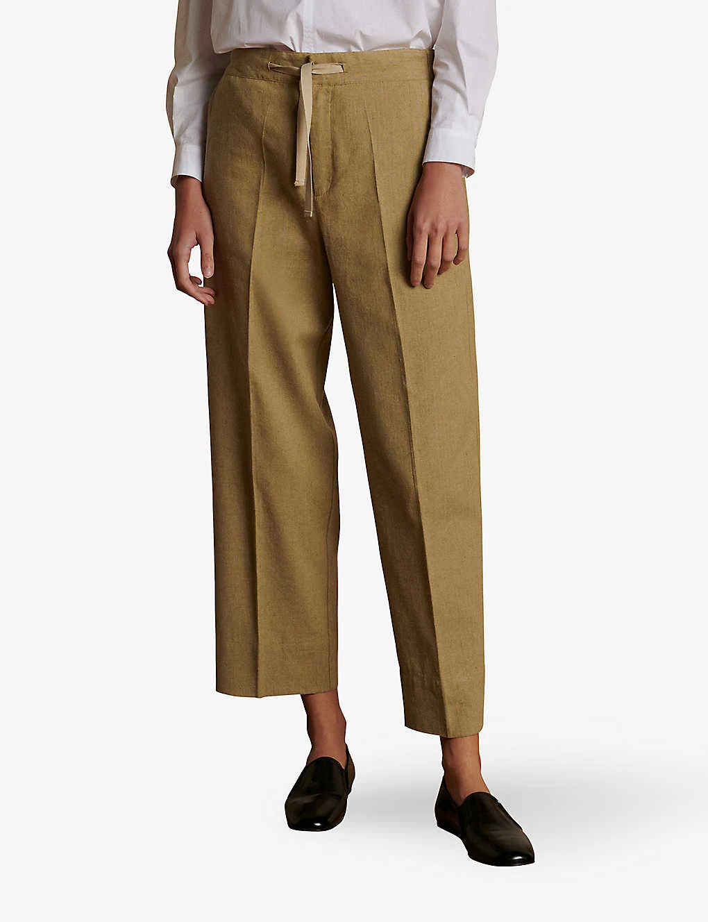 Soeur Sarajevo Straight-leg High-rise Cotton And Linen-blend Trousers 3 Soeur Sarajevo Straight-leg High-rise Cotton And Linen-blend Trousers - Image 3